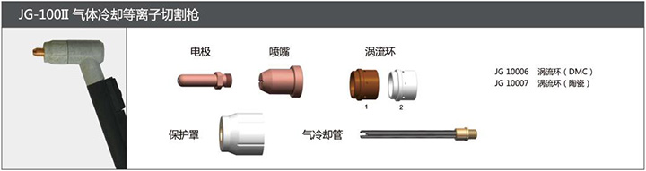 918博天堂JG-100Ⅱ气体冷却等离子切割枪